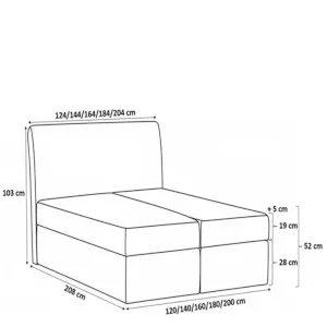 Łóżko Kontynentalne Sora 180x200 Meble Gruszka 2