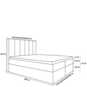 Łóżko Kontynentalne Vigo 160x200 Meble Gruszka 2