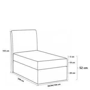 Łóżko Kontynentalne Mini 1 80x200 Meble Gruszka 2