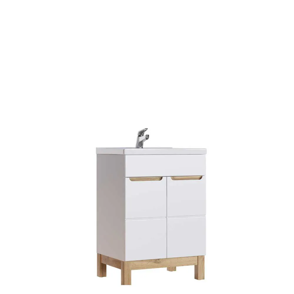 Szafka pod umywalkę 60 cm Bali White 820 Comad