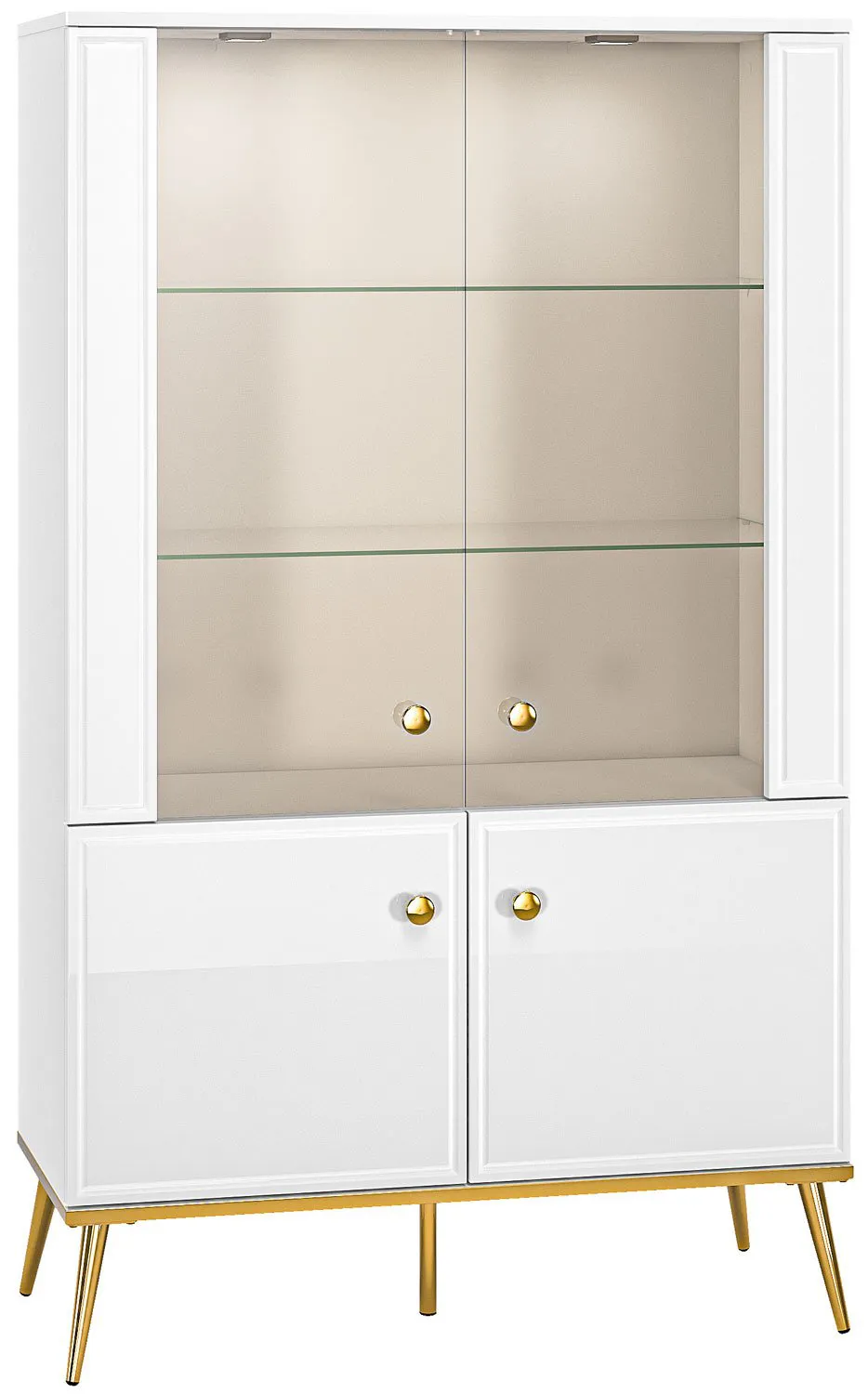Witryna biała do salonu Goldin 03 ML Meble
