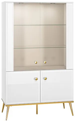 Witryna biała do salonu Goldin 03 ML Meble 1