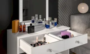 Toaletka biała z lustrem Bijou 01 ML Meble 7