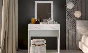 Toaletka biała z lustrem Bijou 01 ML Meble 6