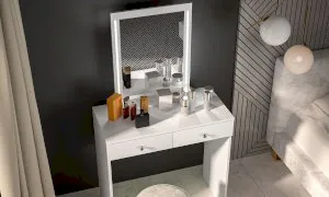 Toaletka biała z lustrem Bijou 01 ML Meble 5