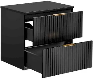 Szafka łazienkowa pod umywalkę Adel Black 82-60-B-2S Comad 2