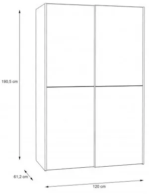 Szafa ubraniowa Ozzula OZLS722X10-120 Meble Forte 4