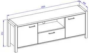 Szafka RTV 180 cm Aktiv 24TWLK41 Helvetia Meble 4