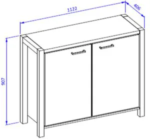 Komoda z drzwiami Aktiv 24TWLK45 Helvetia Meble 4