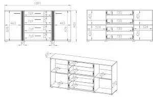 Komoda połysk Adagio 06 ML Meble 4