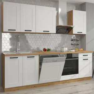 Zestaw mebli kuchennych Luna WH/AR 240 cm Stolarz Lempert 1