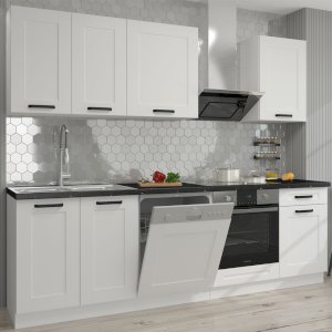Zestaw mebli kuchennych Luna WH/WH 240 cm