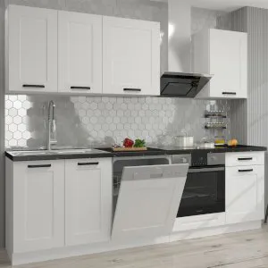 Zestaw mebli kuchennych Luna WH/WH 240 cm Stolarz Lempert 1