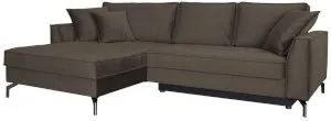 Brązowy narożnik do salonu Como 275x180cm lewy Anrom 1