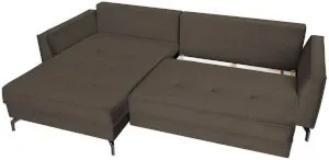 Brązowy narożnik do salonu Como 275x180cm lewy Anrom 2