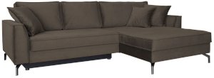 Brązowy narożnik do salonu Como 275x180cm prawy