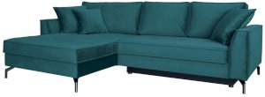 Rogówka z funkcją spania welurowa Como lewy 275x180cm Salvador 6