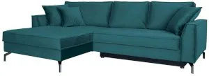 Rogówka z funkcją spania welurowa Como lewy 275x180cm Salvador 6 Anrom 1