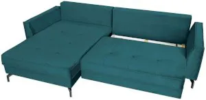 Rogówka z funkcją spania welurowa Como lewy 275x180cm Salvador 6 Anrom 3