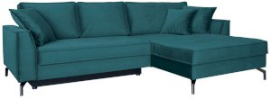 Rogówka z funkcją spania welurowa Como prawy 275x180cm Salvador 6