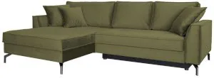 Zielona rogówka do pokoju Como 275x180 cm lewostronna Anrom 1