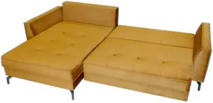 Złoty narożnik rozkładany z pojemnikiem 275x180 cm lewy Como Salvador 10 Anrom 2