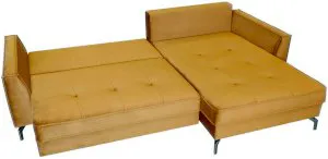 Złoty narożnik rozkładany z pojemnikiem 275x180 cm prawy Como Salvador 10 Anrom 2