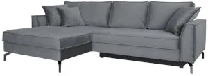 Szary narożnik z funkcją spania 275x180 cm lewy Como Salvador 17 Anrom 1