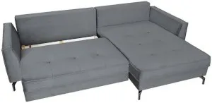 Szary narożnik z funkcją spania 275x180 cm prawy Como Salvador 17 Anrom 3