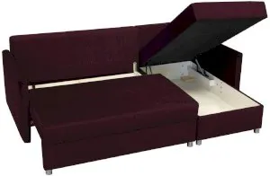 Narożnik Hugo uniwersalny z funkcją spania 215x140cm - Vogue 7 Bordeaux Anrom 2