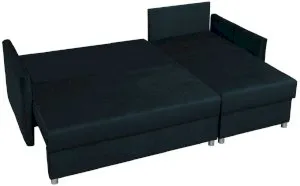 Ciemnoniebieska regówka welurowa do salonu Hugo uniwersalna 215x140 cm Anrom 2