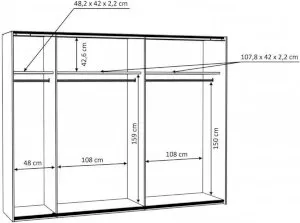 Szafa ubraniowa Trondheim TDHS1211-D78 Meble Forte 4