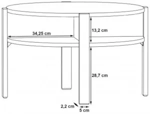 Stolik kawowy czarny CFTT5024-Z13M Meble Forte 4