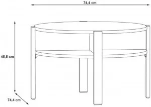 Stolik kawowy czarny CFTT5024-Z13M Meble Forte 2