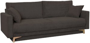 Rozkładana sofa Modena z pojemnikiem 221x96 cm brązowa