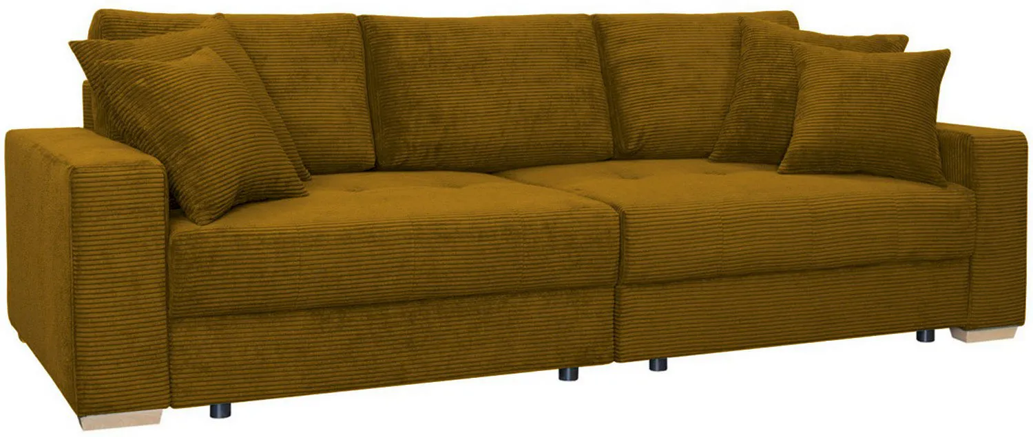 Duża żółta sofa rozkładana Modus 263x117 cm Poso 1 Anrom