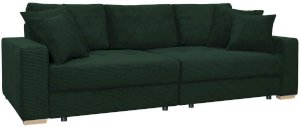 Butelkowozielona sofa z funkcją spania do salonu Modus 263x117 cm