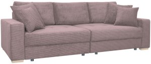Brudny róż sofa sztruks rozkładana Modus 263x117 cm Poso 27