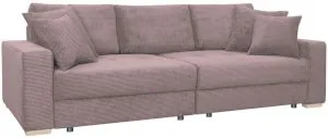 Brudny róż sofa sztruks rozkładana Modus 263x117 cm Poso 27 Anrom 1