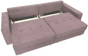 Brudny róż sofa sztruks rozkładana Modus 263x117 cm Poso 27 Anrom 3