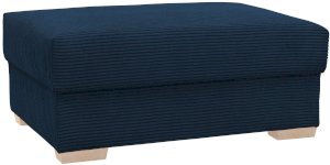 Niebieska sztruksowa pufa Modus 115x65 cm Poso 5