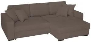 Brązowy narożnik Modus II z funkcją spania 265x172 cm prawy Anrom 3