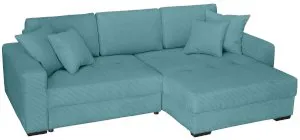 Narożnik sztruksowy z funkcją spania do salonu Modus II 265x172 cm prawy Anrom 1