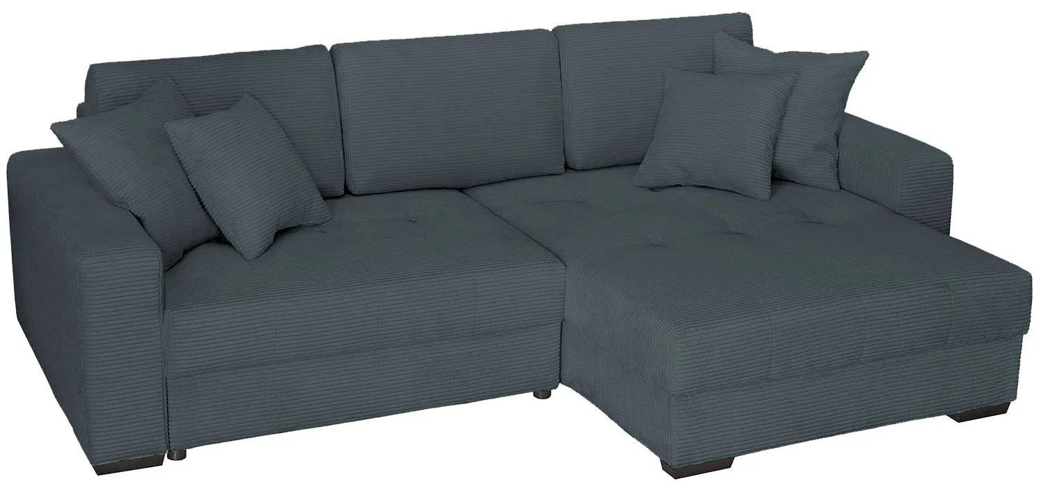Ciemnoszara rogówka prawostronna do spania Modus II 265x172 cm Anrom
