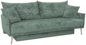 Zielona sofa z funkcją rozkładania do salonu 209cm Novara Eureka 2124