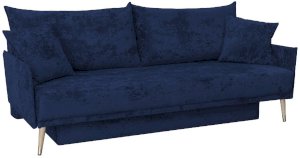 Granatowa sofa dwuosobowa rozkładana Novara 209x104 cm