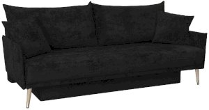 Elegancka rozkładana sofa w kolorze czarnym Novara