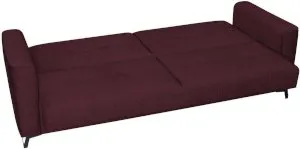 Bordowa wersalka Oslo welurowa rozkładana 227x92 cm Anrom 2