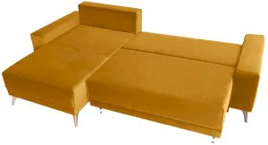 Narożna rozkładana kanapa na metalowych nóżkach Prado lewa Anrom 2