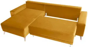 Narożna rozkładana kanapa na metalowych nóżkach Prado lewa Anrom 3